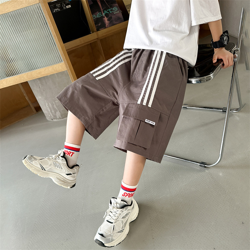【120-170cm】絶対欲しい ストライプ柄 カジュアル スポーツ ショートパンツ 男の子 かっこいい ボトムス
