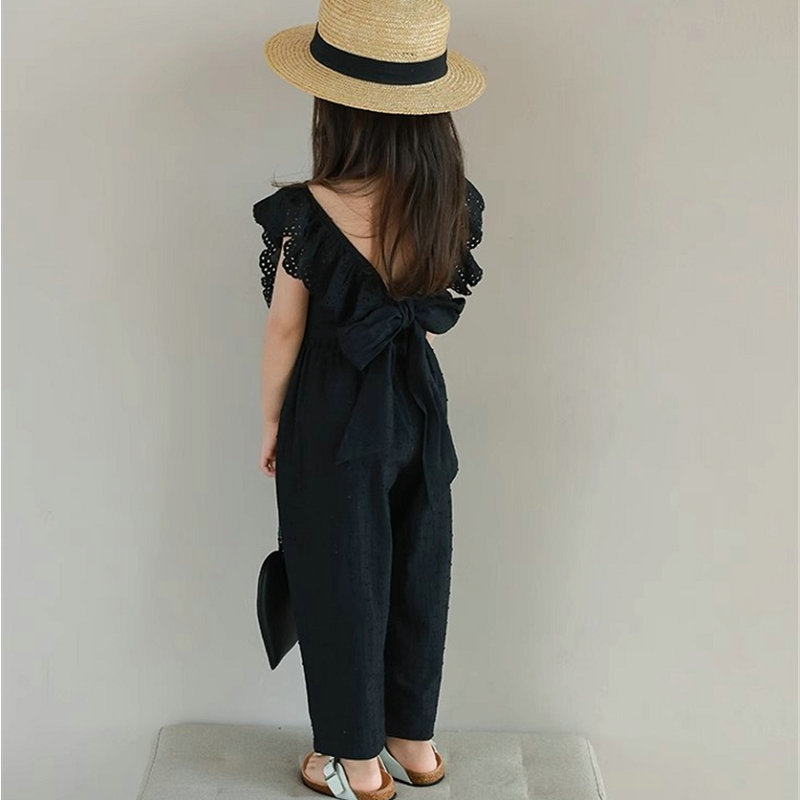 【90-140cm】2色選べる 買わなきゃ損 レトロ スウィート 清新 キュート レース トップス＋パンツ 子供服 女の子 夏二点セットアップ