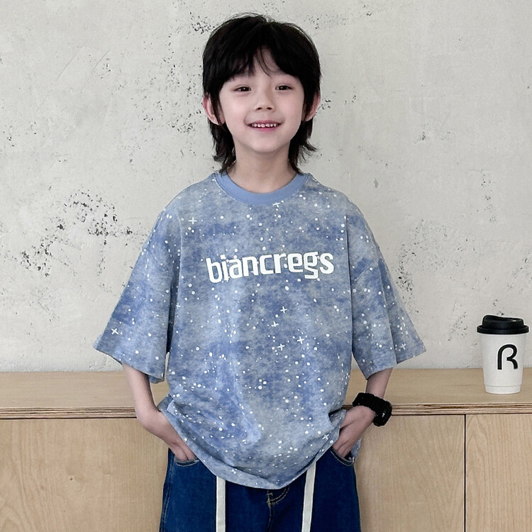 【120-170cm】目を奪われる 人気新作 アルファベット 半袖 男の子 Tシャツ トップス