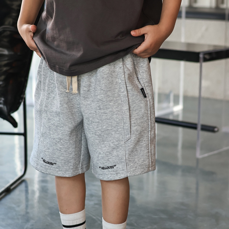 【90-160cm】二色選べ 新登場 カジュアル アルファベット 5分丈 男の子 ボトムス