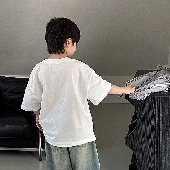 【100-160cm】品質のいい新品 心地よい カジュアル カートゥーン プリント 半袖 男の子 Tシャツ トップス