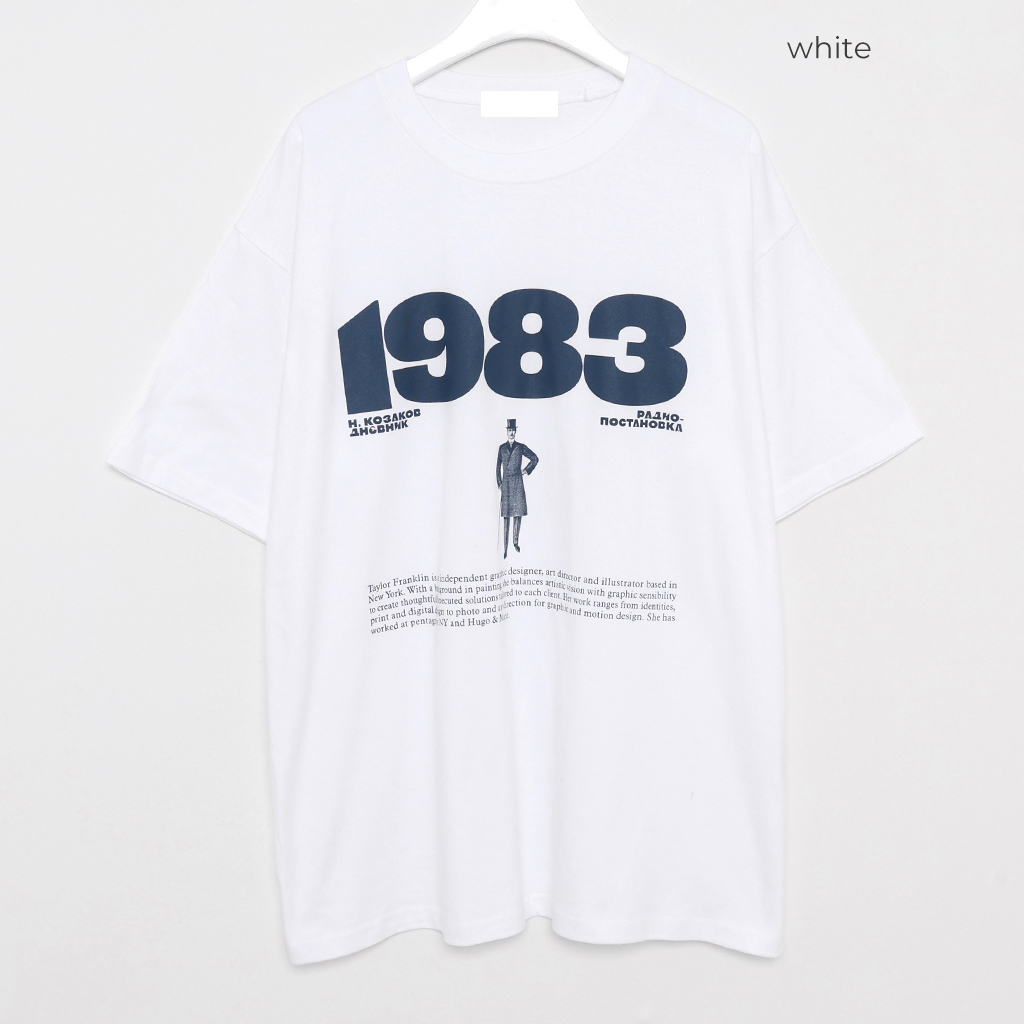 ユニセックス1983半袖Tシャツ