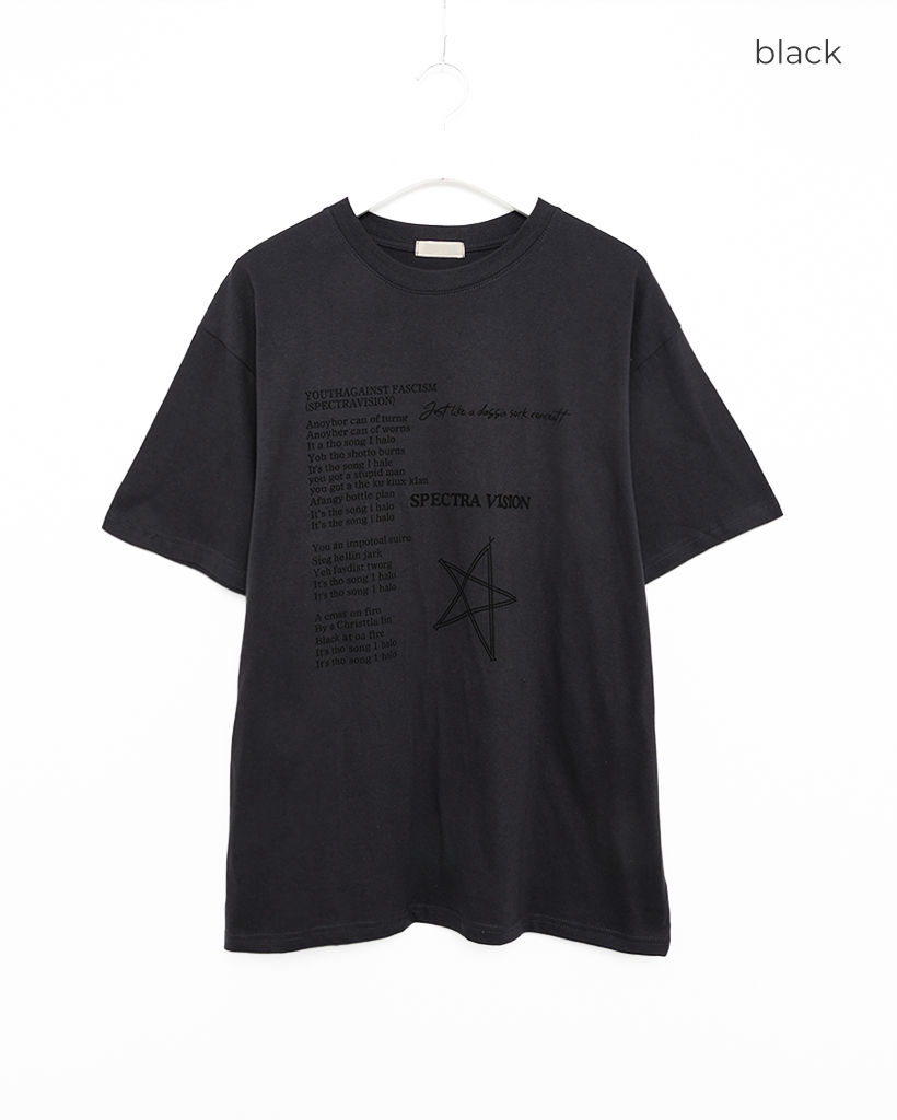 （ユニセックス）スターレタリングハーフＴシャツ