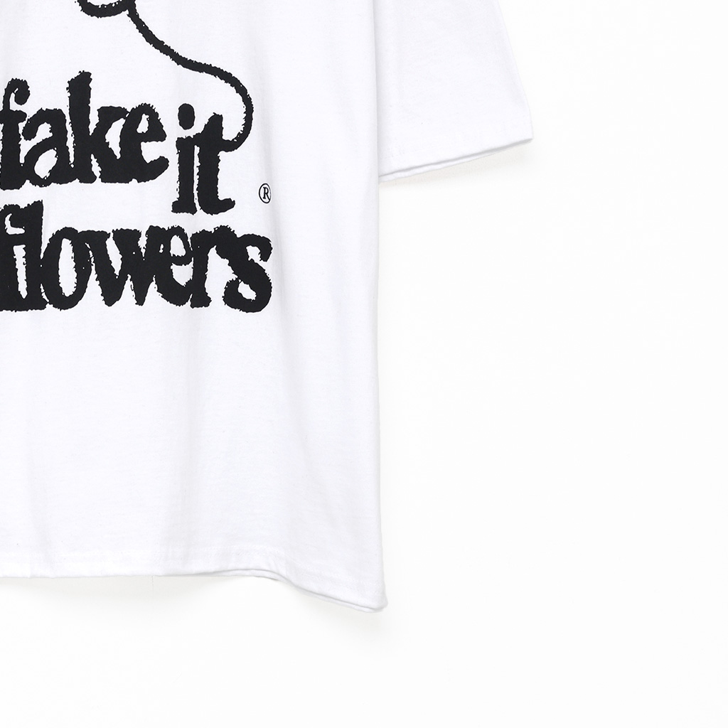 (ユニセックス) フラワーレタリング半袖Ｔシャツ