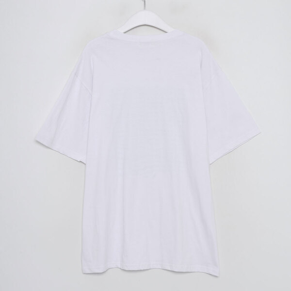 シンプルスクエアレタリング半袖Tシャツ