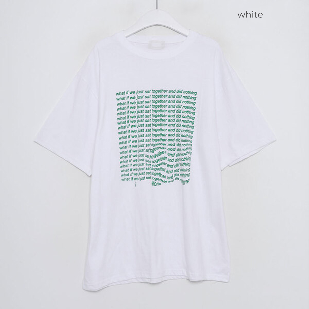 シンプルスクエアレタリング半袖Tシャツ