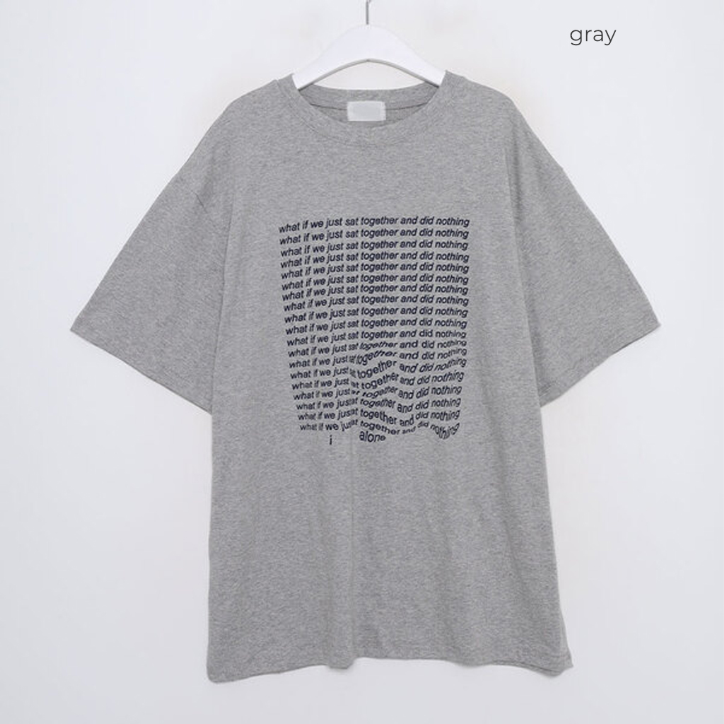 シンプルスクエアレタリング半袖Tシャツ