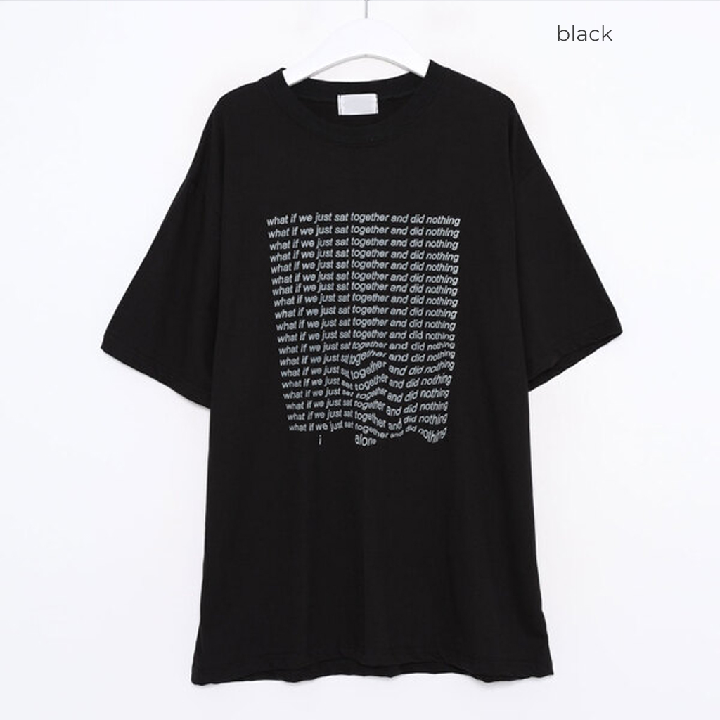 シンプルスクエアレタリング半袖Tシャツ