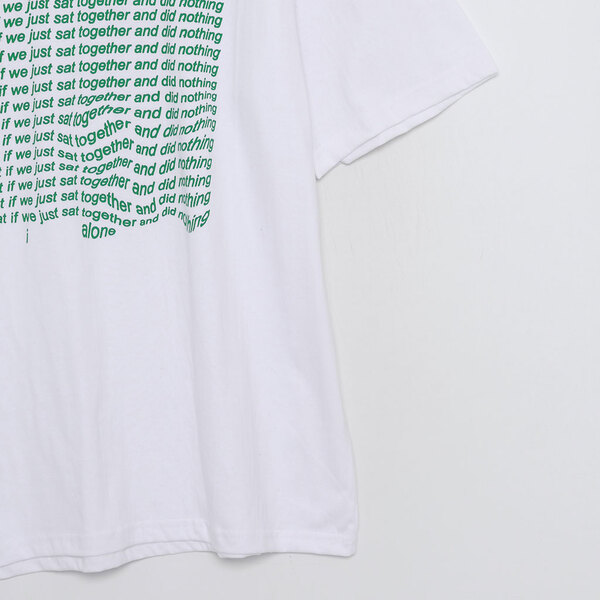 シンプルスクエアレタリング半袖Tシャツ