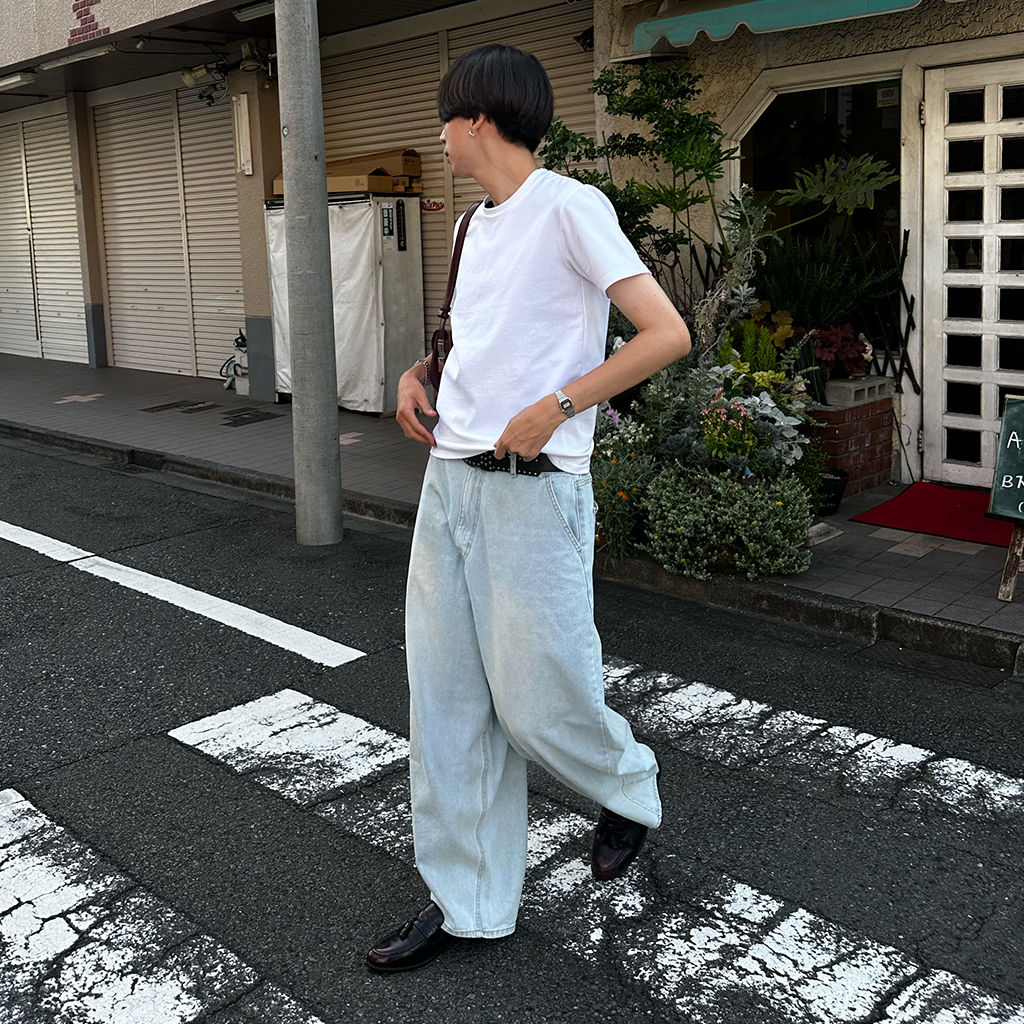 カジュアル無地半袖Tシャツ