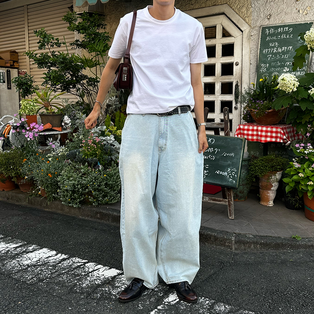 カジュアル無地半袖Tシャツ