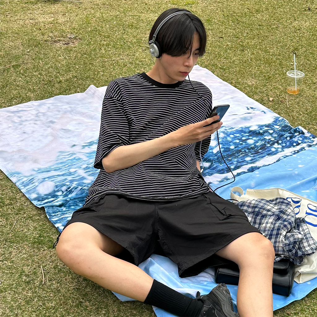 バイカラーボーダーボックスTシャツ