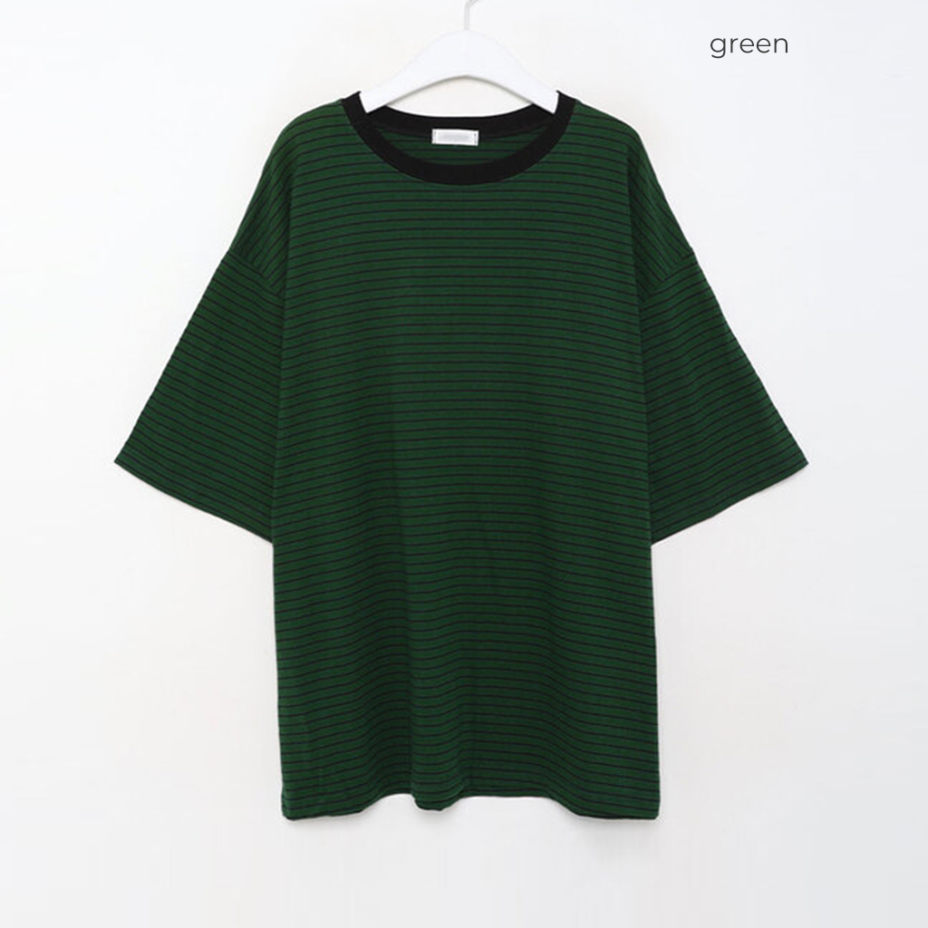 バイカラーボーダーボックスTシャツ