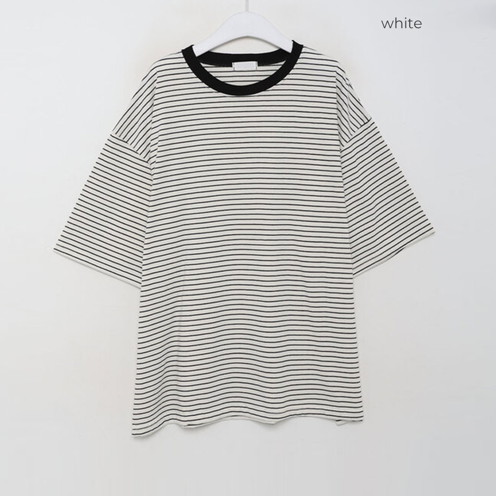 バイカラーボーダーボックスTシャツ