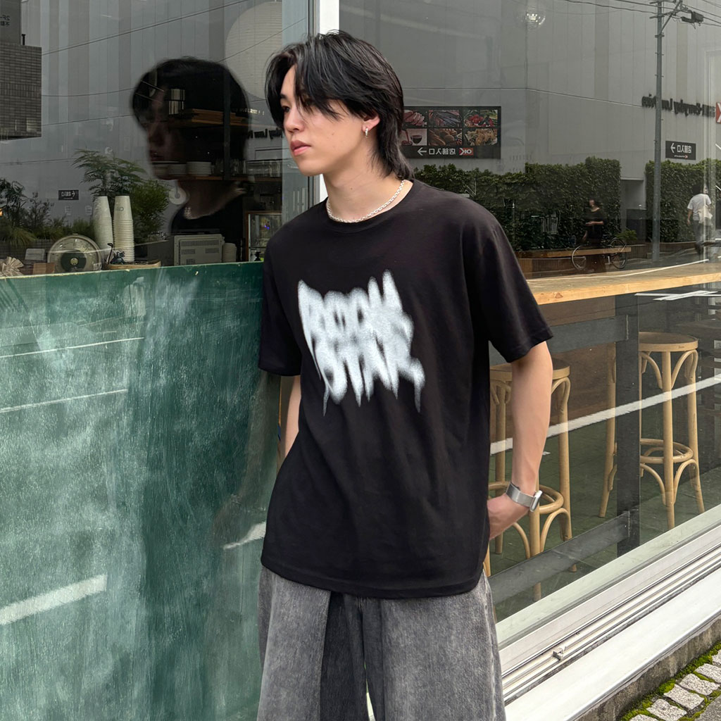 (ユニセックス)ロックプリントTシャツ