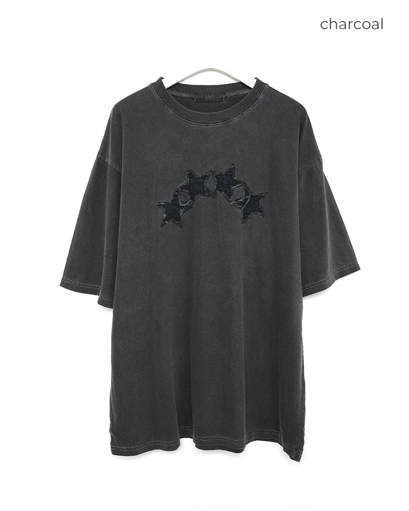 スターデニムウォッシュ半袖Tシャツ