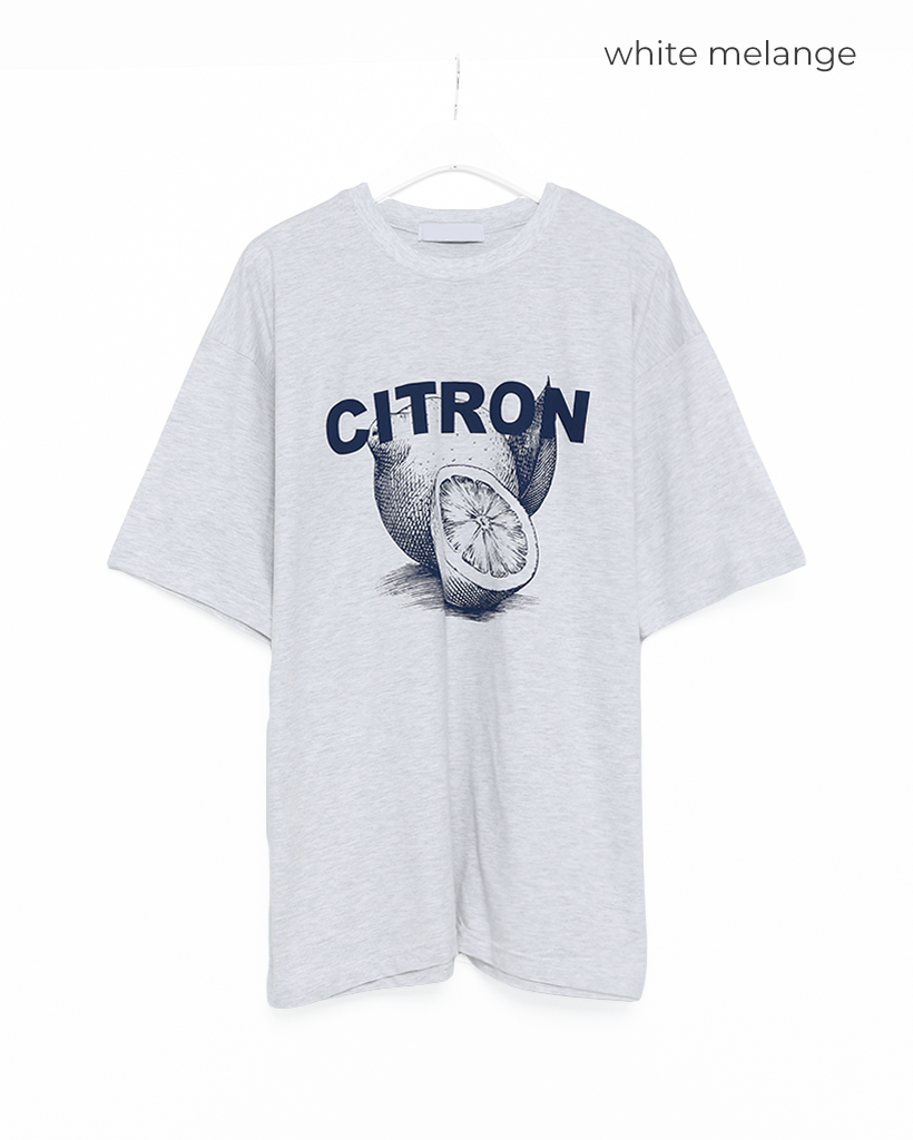 （ユニセックス）レモンプリントTシャツ