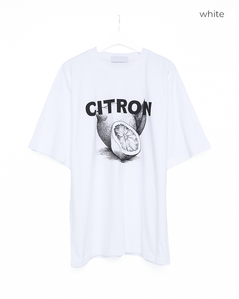（ユニセックス）レモンプリントTシャツ