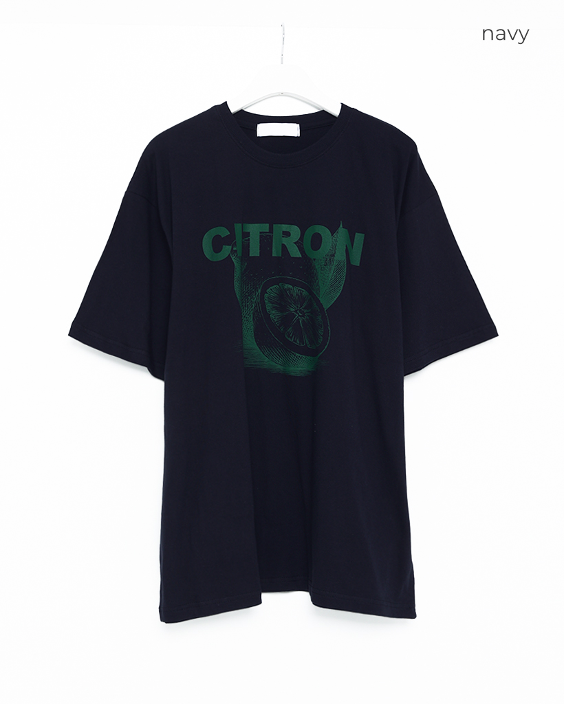 （ユニセックス）レモンプリントTシャツ