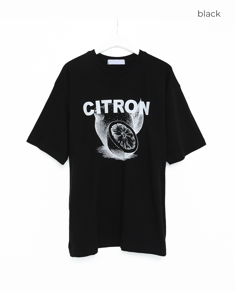 （ユニセックス）レモンプリントTシャツ