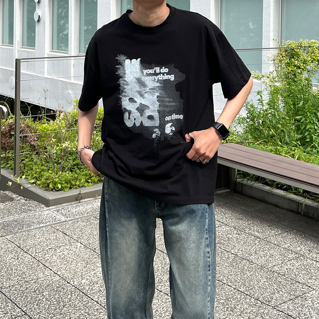 ヴィンテージプリント半袖Tシャツ