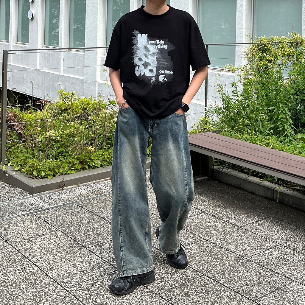 ヴィンテージプリント半袖Tシャツ