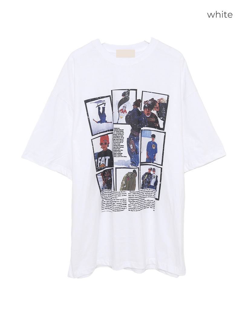 ビンテージボードプリントTシャツ