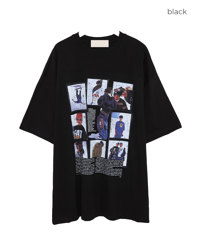 ビンテージボードプリントTシャツ