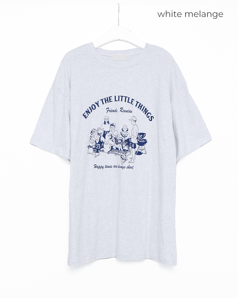 （ユニセックス）オーバーフィットプリント半袖Tシャツ
