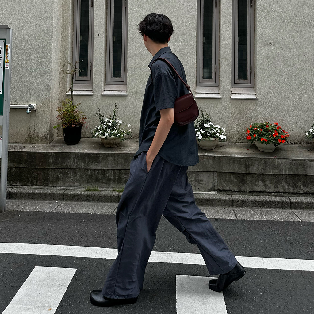 リネンライクシャーリング半袖シャツ
