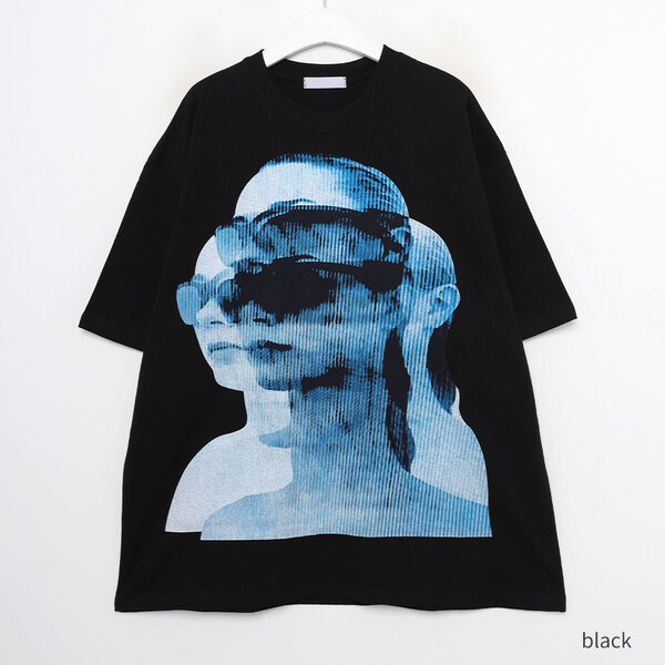 シルエットプリント半袖Tシャツ
