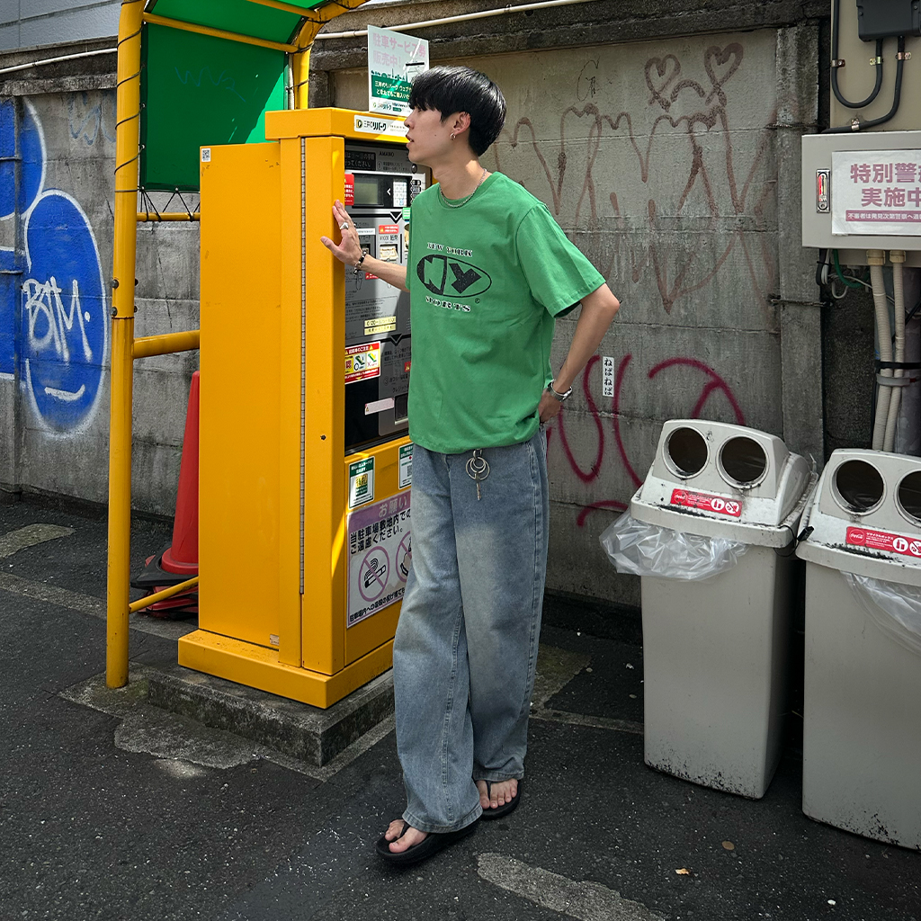 (ユニセックス) ウォッシュライトデニムパンツ