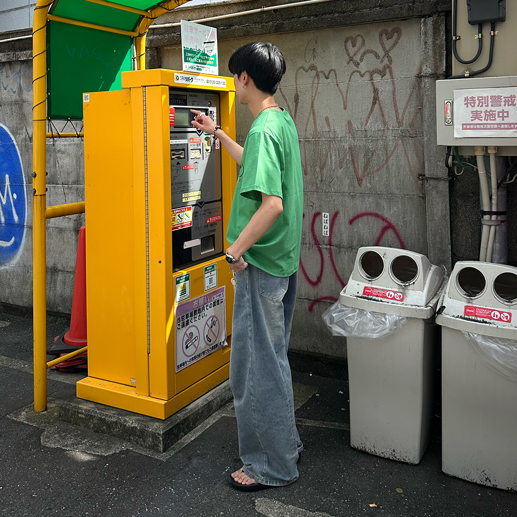 (ユニセックス) ウォッシュライトデニムパンツ