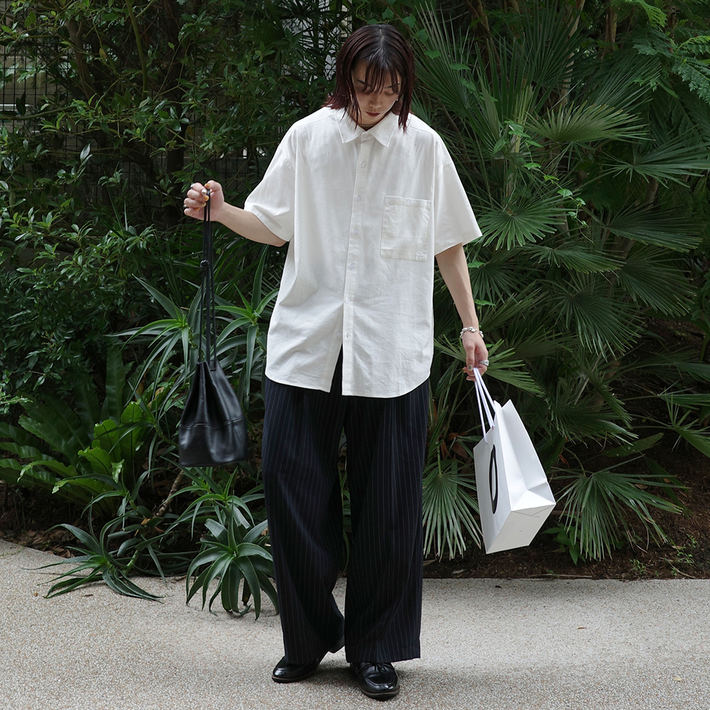 ストライプストレートスラックス