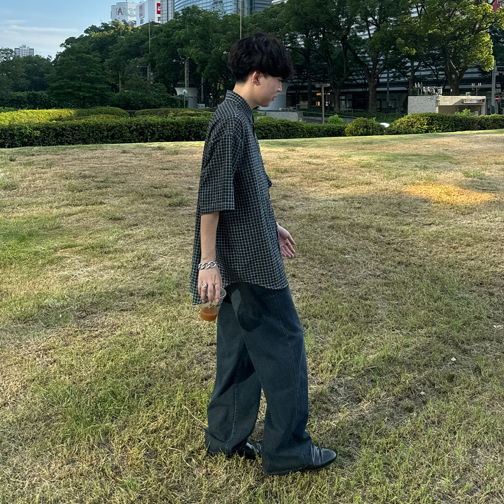 (ユニセックス) ヴィンテージワイドデニムパンツ