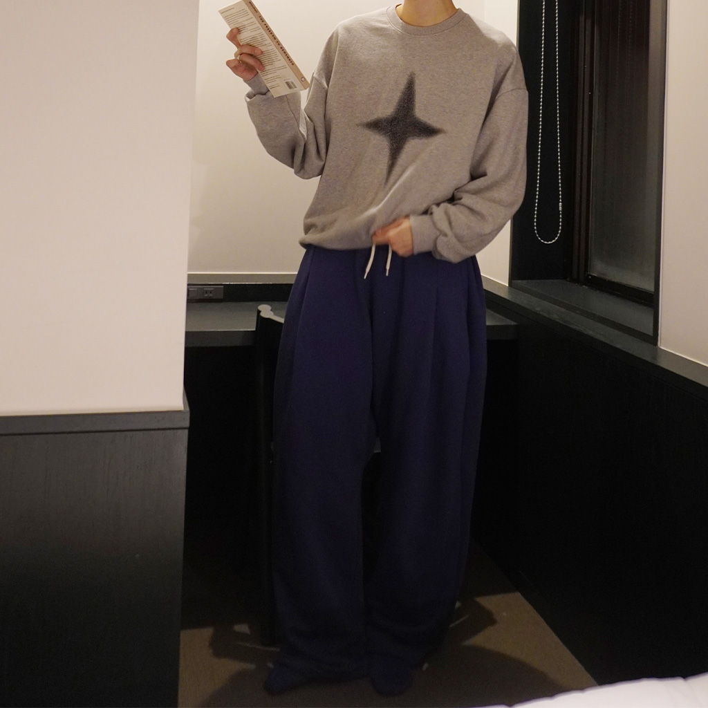 (ユニセックス) ピンタックワイドイージーパンツ