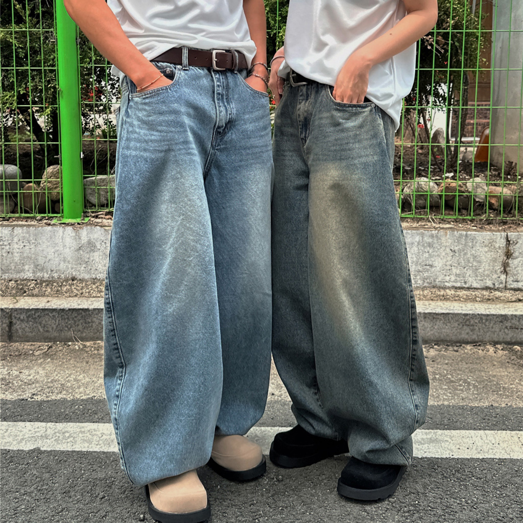 [ユニセックス] バルーンワイドデニムパンツ