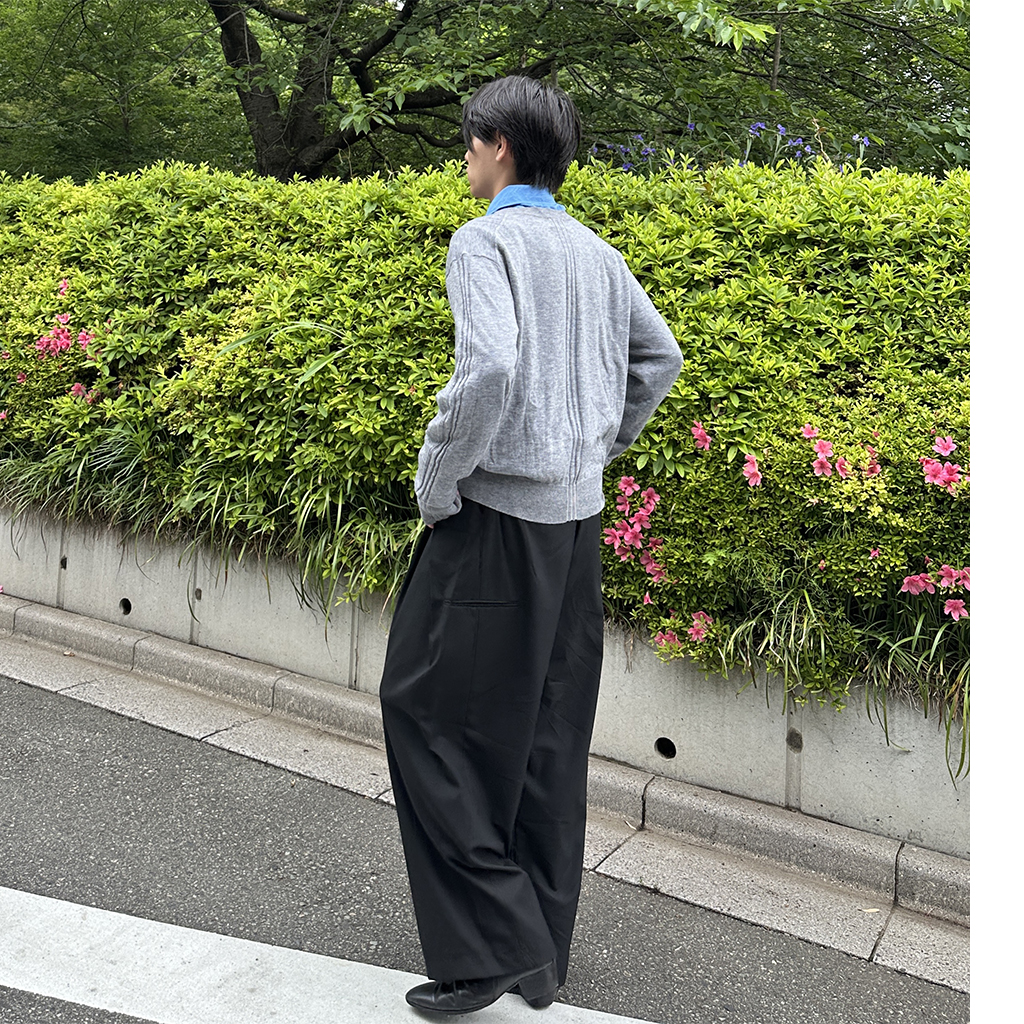 タックデザインワイドスラックス