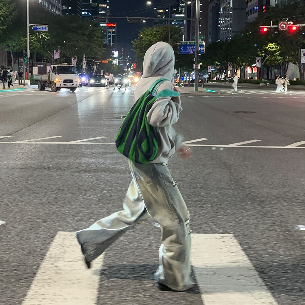 ヴィンテージスリットダメージデニムパンツ