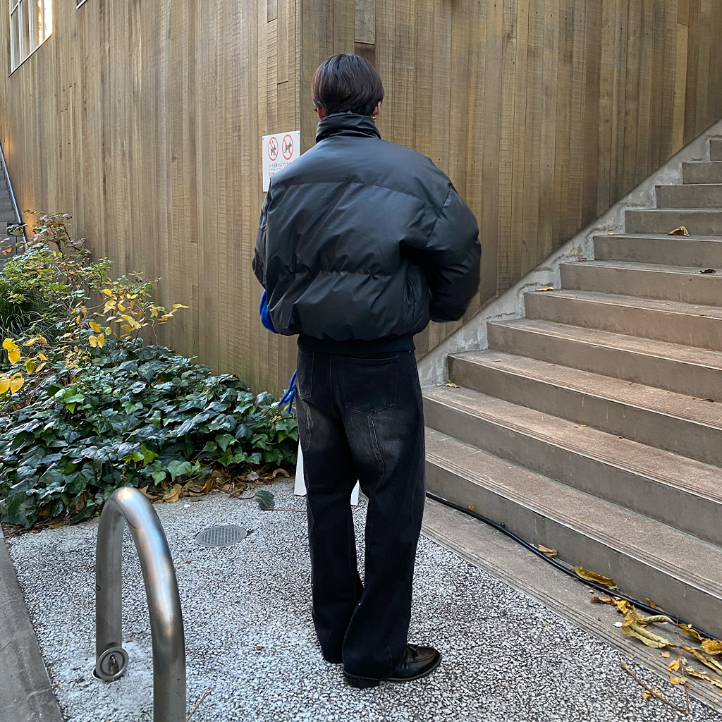スリットステッチワイドデニムパンツ