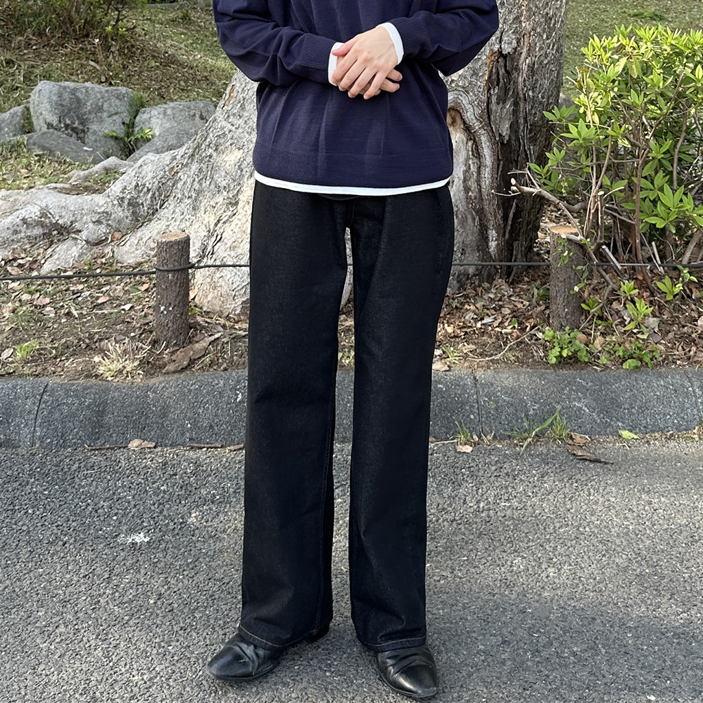 ワイドデニムパンツ