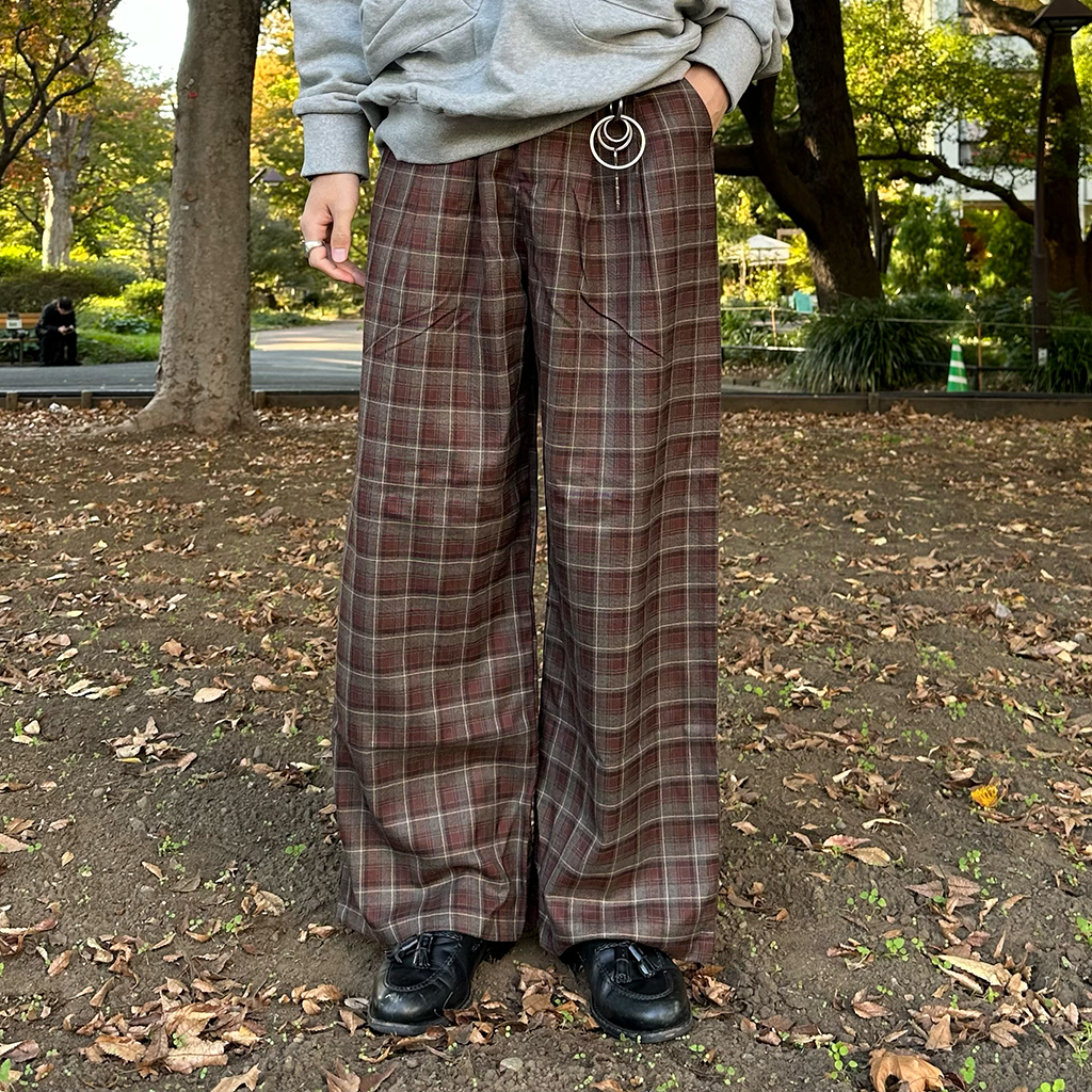 (ユニセックス) バックバンディングチェックスラックス