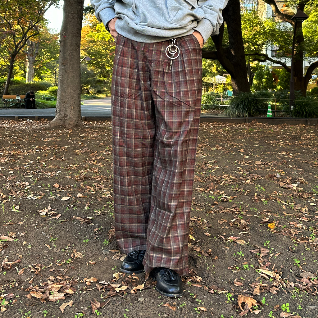 (ユニセックス) バックバンディングチェックスラックス