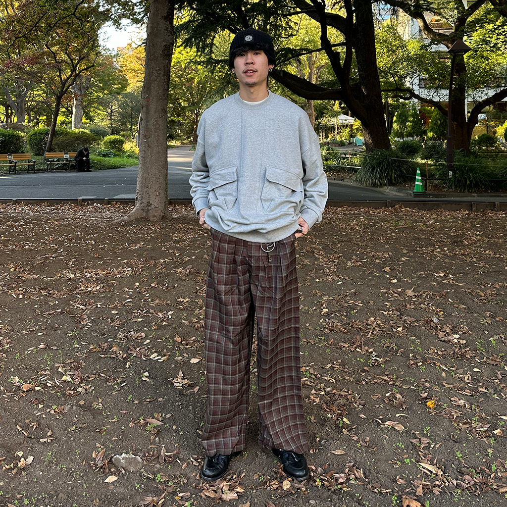 (ユニセックス) バックバンディングチェックスラックス