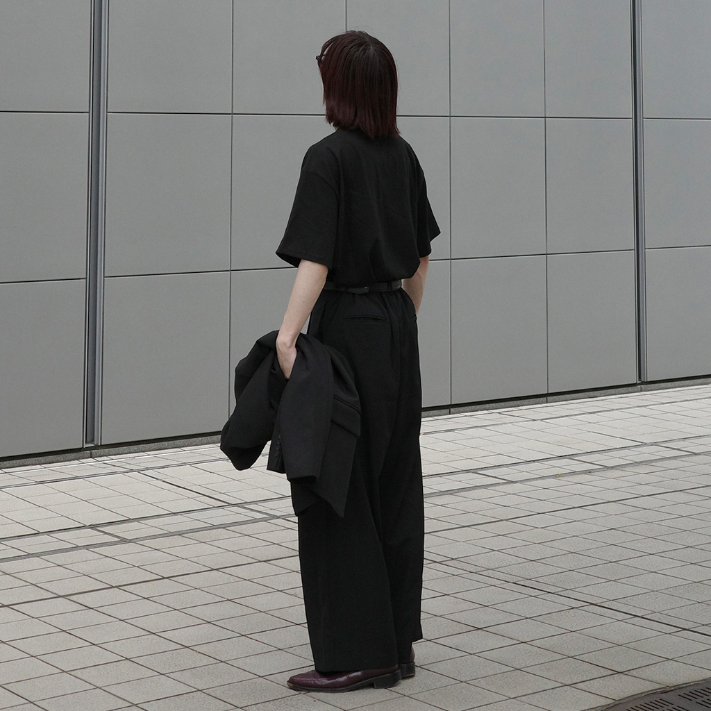ピンタックワイドスラックス