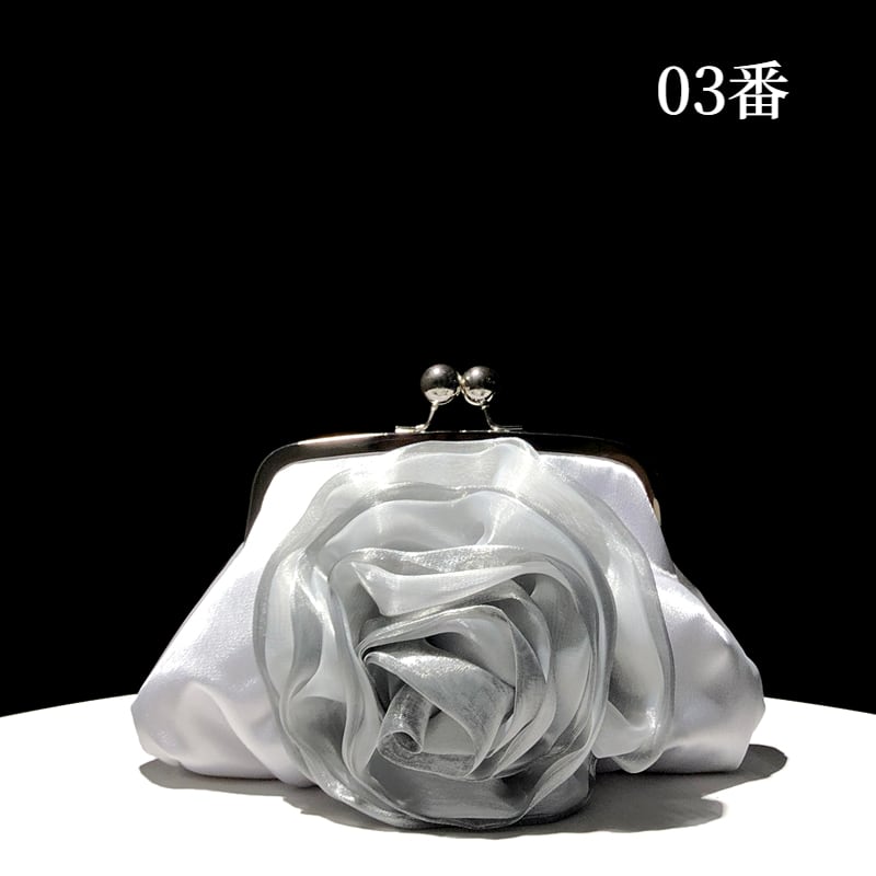 バッグ パーティーバック 4色展開 花の形 結婚式バッグ チェーンバッグ 手持ちバッグ デート